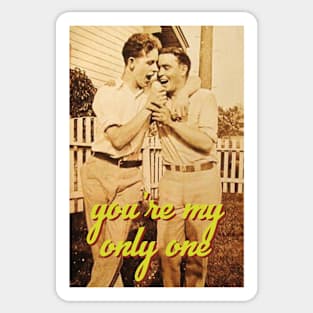 You're My Only One (Vintage LGBT Valentines Card) Sticker